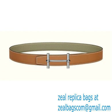 Hermes H d'Ancre belt buckle & Reversible leather strap 32 mm 03 2023